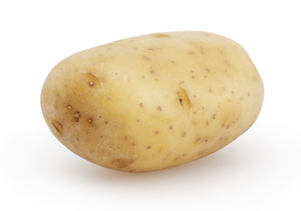 马铃薯孤立在白色背景与剪切路径图片下载