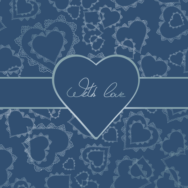 任何节日的心形卡片或邀请图片下载