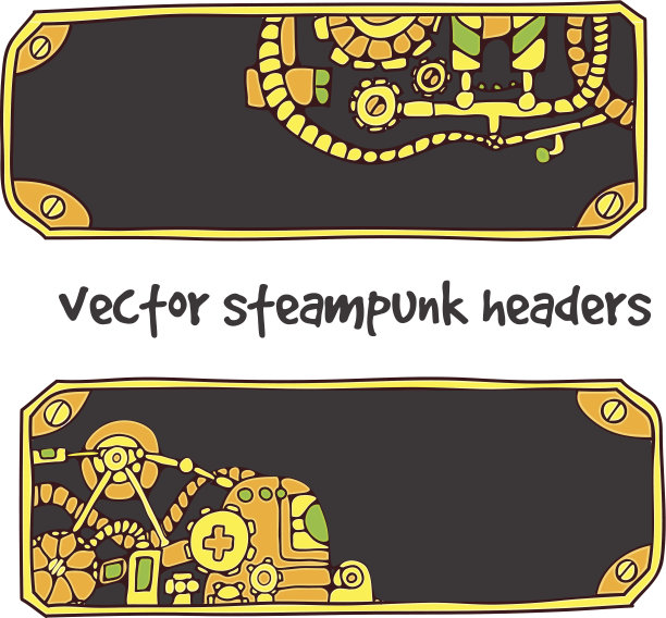 向量蒸汽朋克头图片下载