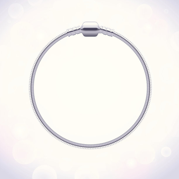 基本的银色金属手镯。图片下载