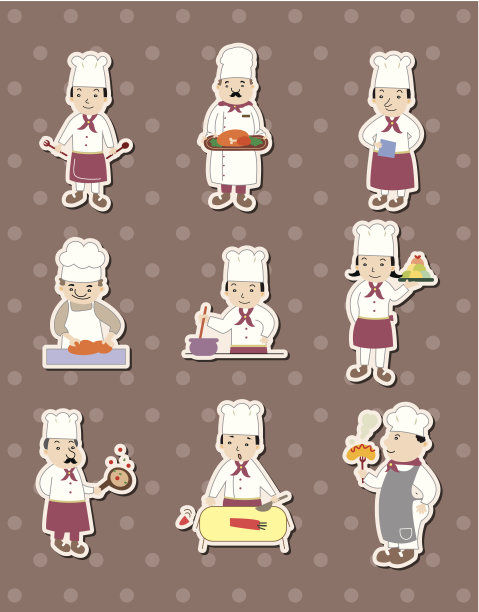厨师贴纸图片下载