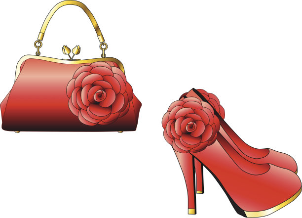 优雅的手袋和高跟鞋图片下载