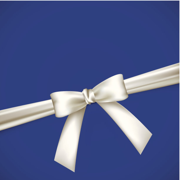蓝色背景，白色蝴蝶结图片下载