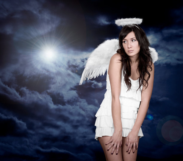 天使和上帝之光图片下载