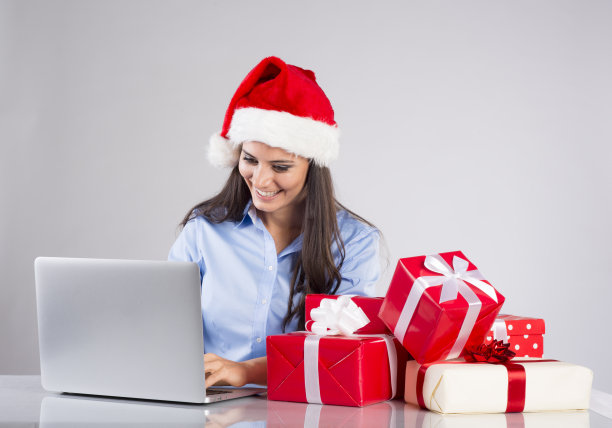 美丽的圣诞女人图片下载