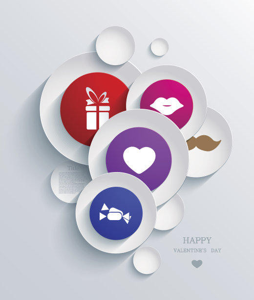 矢量情人节背景。Eps10图片下载