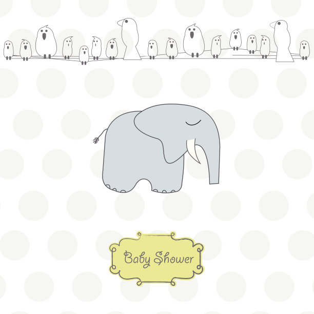 新生男孩通告卡图片下载