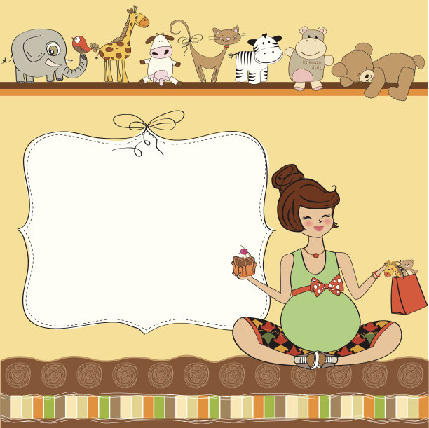 孕妇新生儿通告卡图片下载