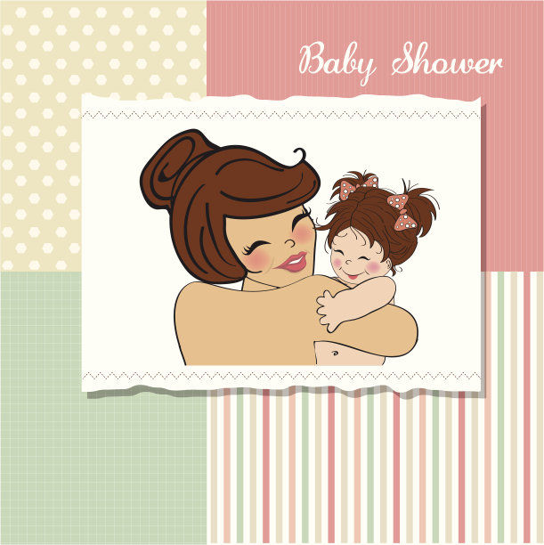 年轻的母亲抱着一个刚出生的女孩图片下载