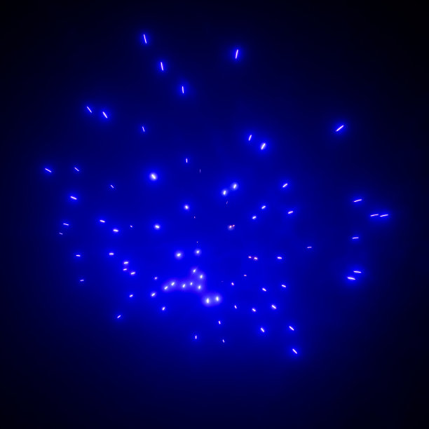 蓝色烟花抽象背景图片下载