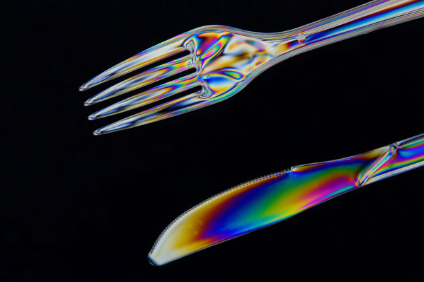 极化塑料刀叉图片下载