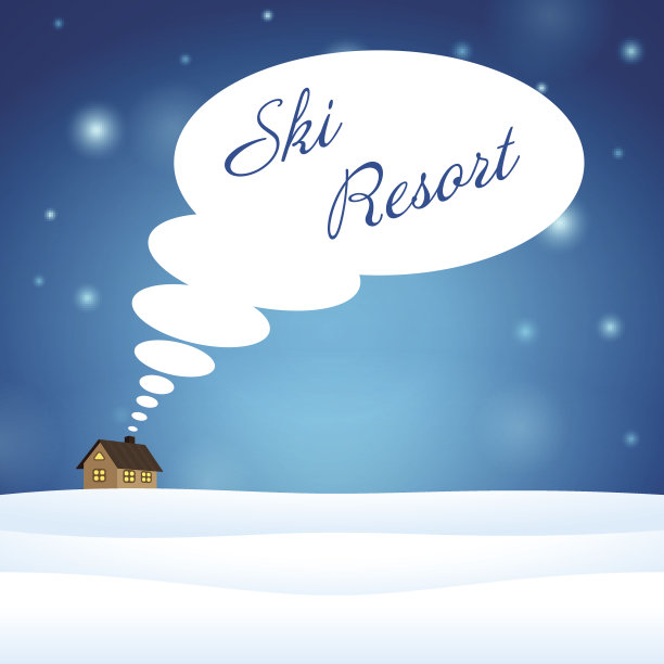 独自在雪地上的房子就像滑雪胜地一样图片下载