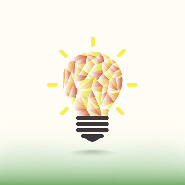 彩色几何灯泡图片下载