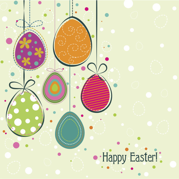 复活节贺卡模板图片下载