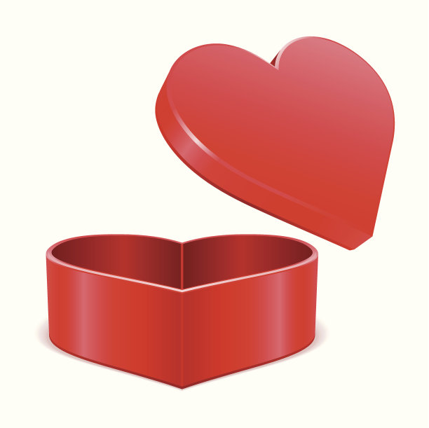 打开心礼物礼物矢量插图图片下载