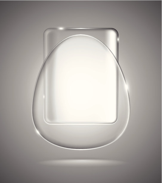 浅色玻璃几何形状图片下载