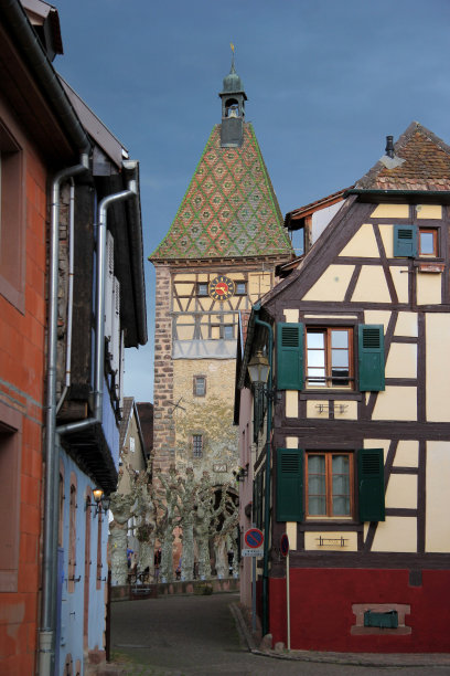 阿尔萨斯的贝格海姆村图片下载