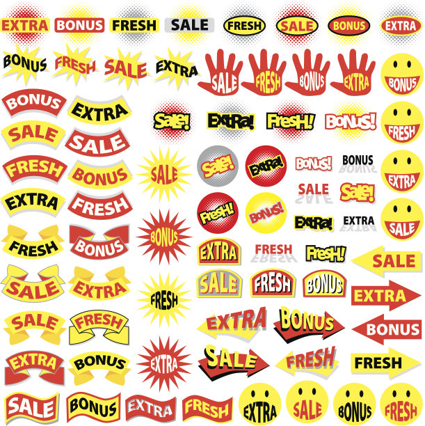 贴纸-促销，额外，新鲜，奖金图片下载