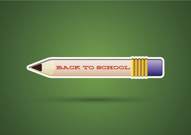 带橡皮擦的铅笔贴纸图片下载