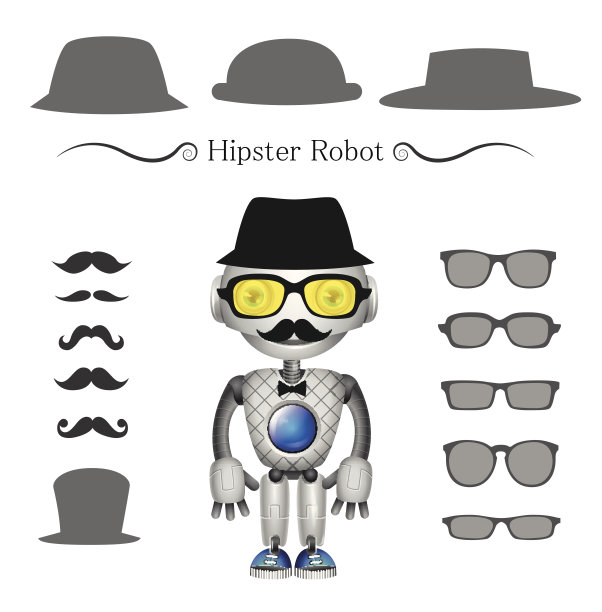 向量潮人的机器人图片下载