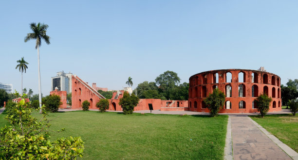 印度老德里的Jantar Mantar全景图片下载