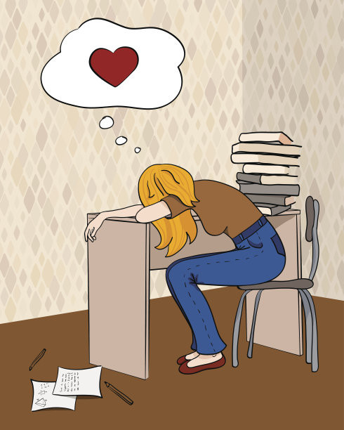 疲惫的学生素材图片