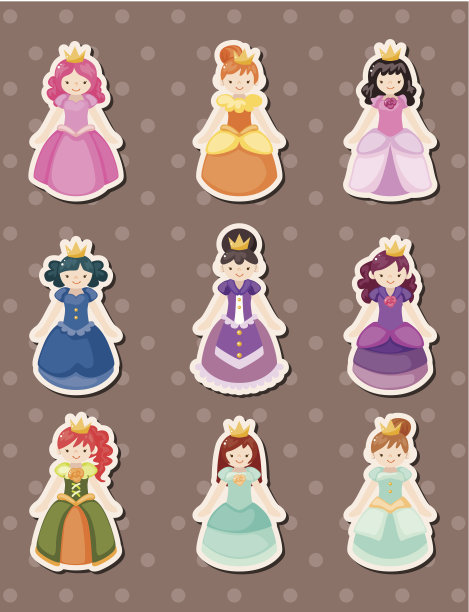 公主贴纸图片下载