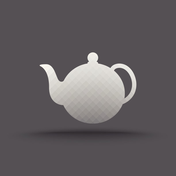 透明茶壶图标矢量图片下载