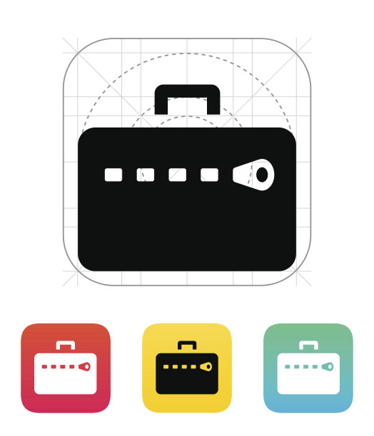 拉链箱子图标。图片下载