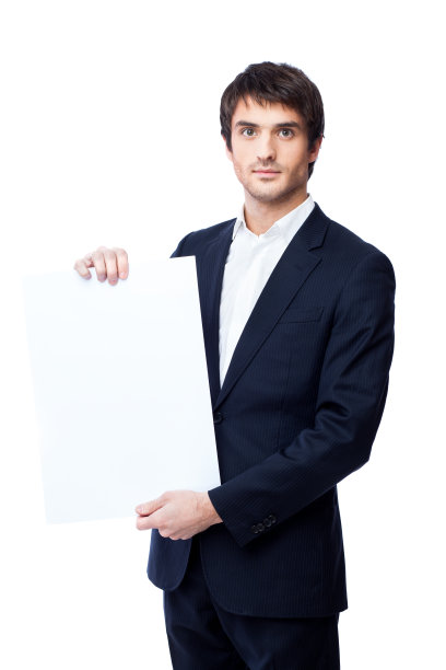 商人拿着空白图片下载