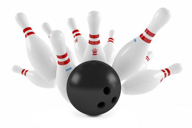 散落的水珠和保龄球图片下载