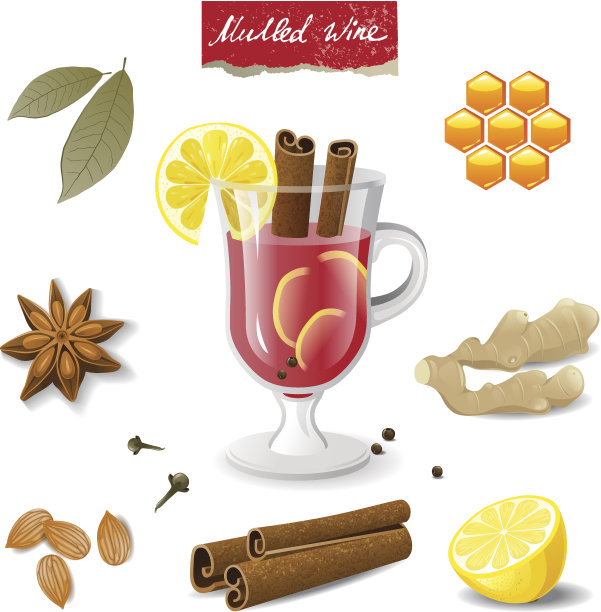 加香料的热葡萄酒图标图片下载