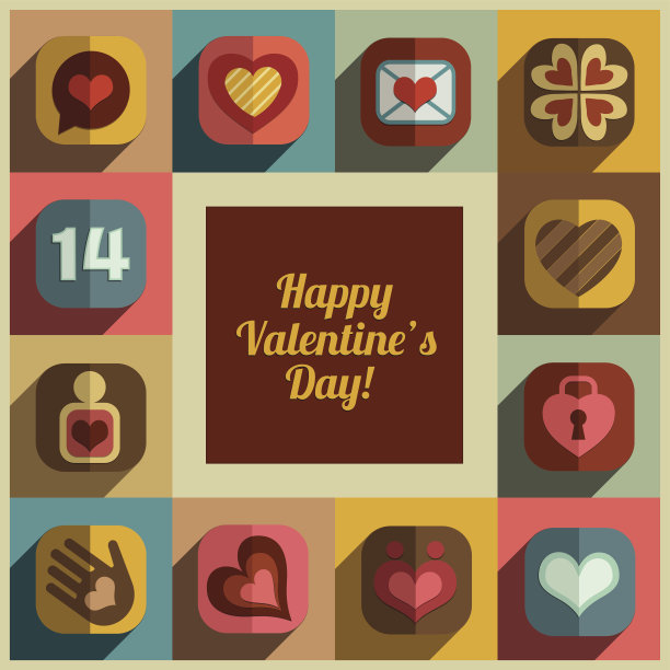 情人节装饰贺卡图片下载