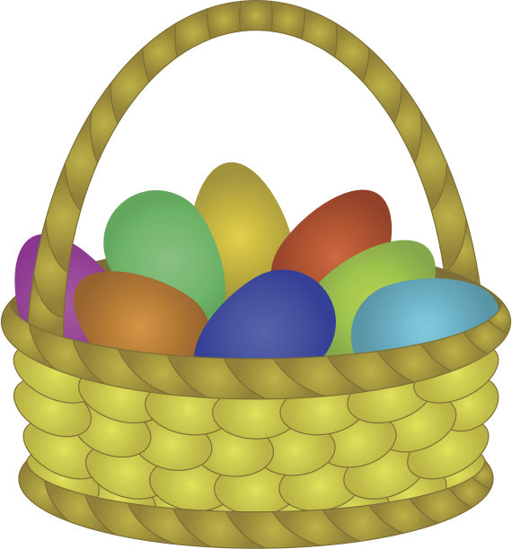 复活节彩蛋篮子图片下载
