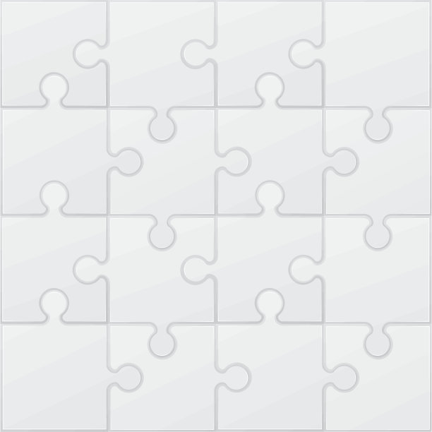 方形拼图矢量图图片下载