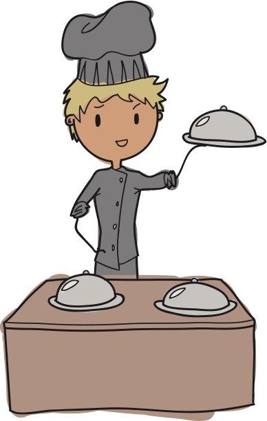 年轻的厨师向量图片下载