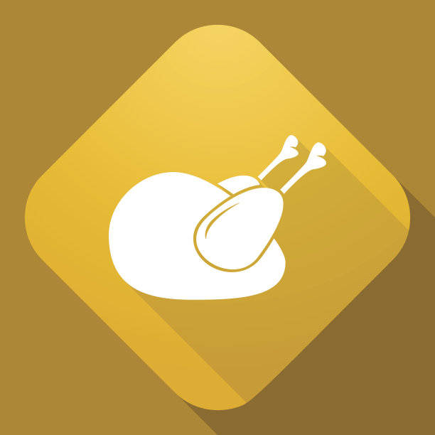 矢量图标油炸鸟与长影子图片下载