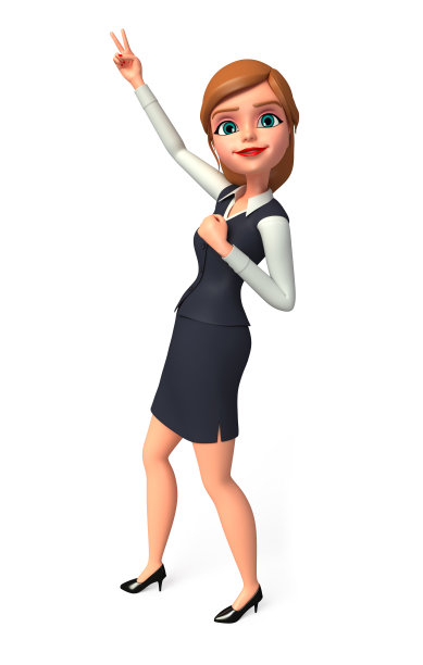 年轻的女商人指着一片空白图片下载