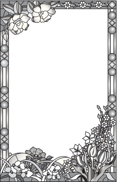 彩色玻璃框架图片下载