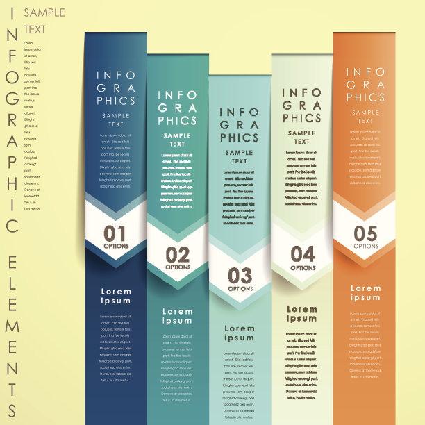 摘要3d折纸横幅信息图素材图片