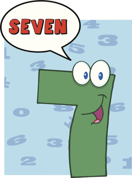 友好的七号，带有语音泡泡和背景图片下载