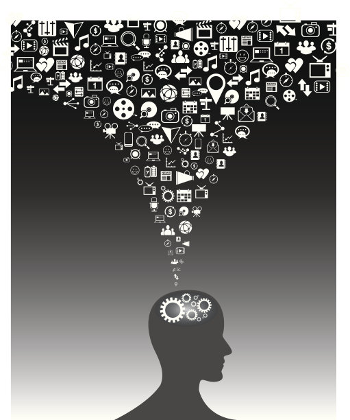 概念社交网络的白色图标图片下载