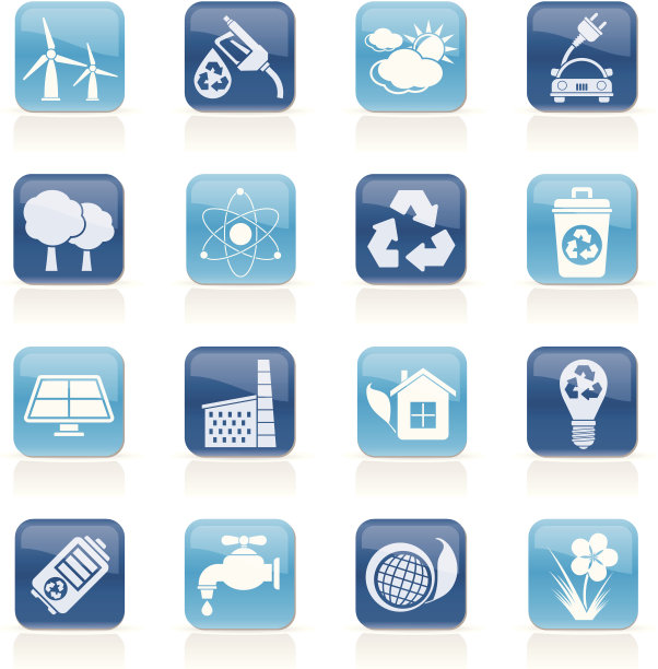 生态、环境和回收图标图片下载