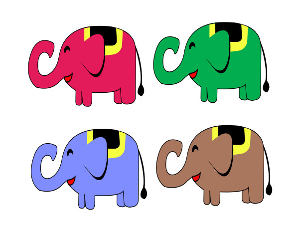 可爱的卡通大象图片下载