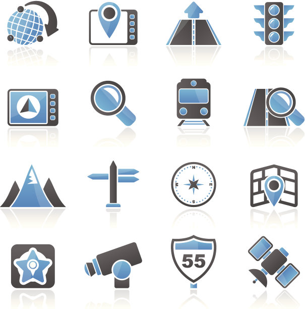 地图，导航和位置图标图片下载