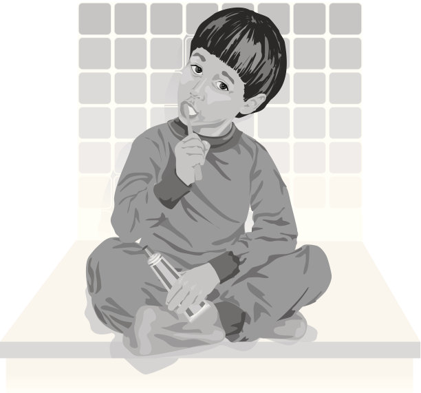 男孩刷牙图片下载