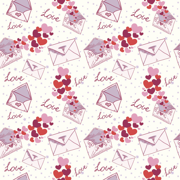 情书情人纹理无缝图片下载