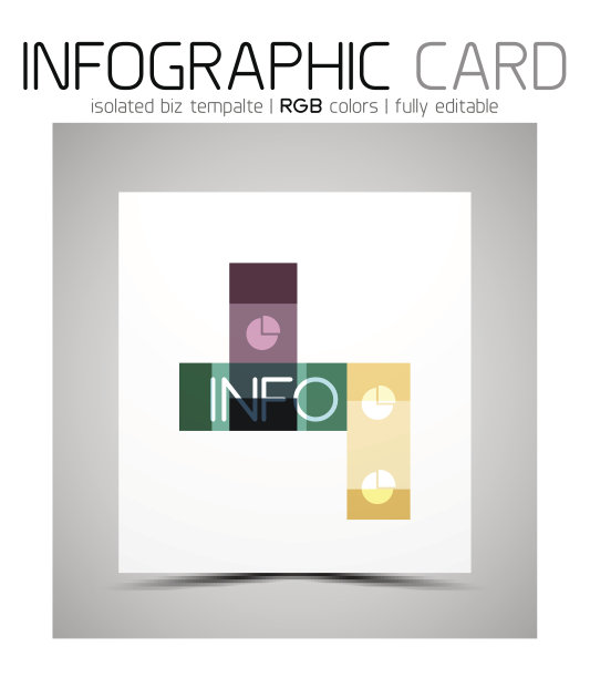 几何形状的信息图表名片图片下载