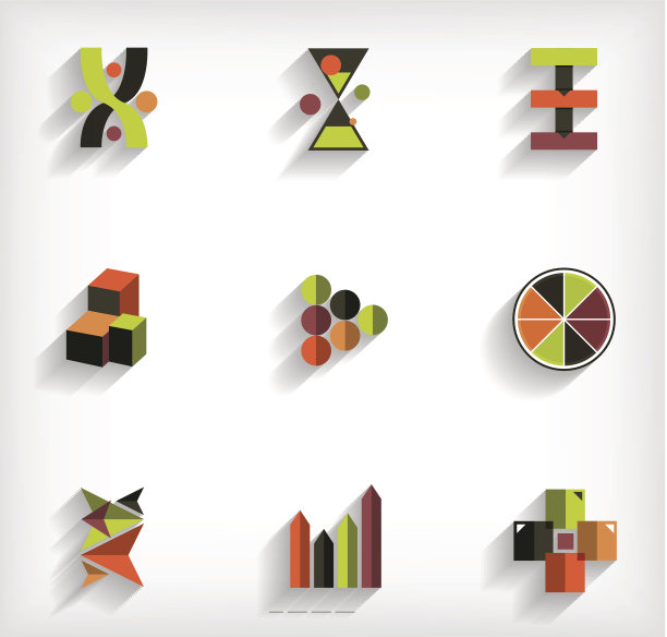 平面长阴影信息图形设计图片下载