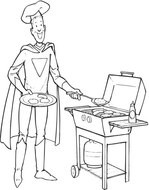 超级英雄烧烤图片下载